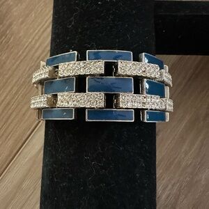 Vintage Enamel/Rhinestone Panel Bracelet